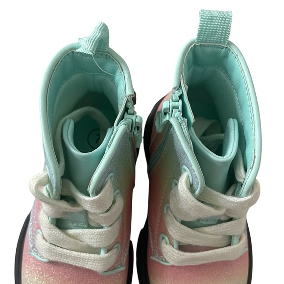 058 Cat & Jack Glittery Rainbow Boots - Picture 5 of 6